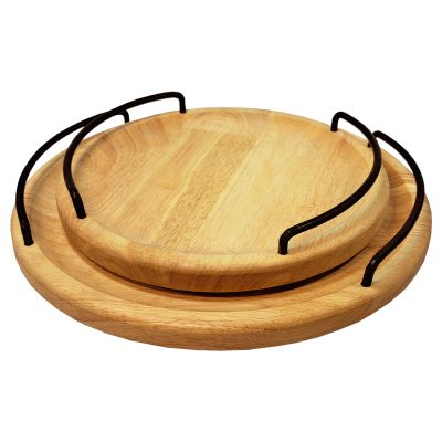 ست سینی دایره چوبی مدل تالیسمان کارینیک